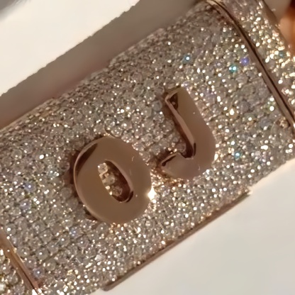 20mm Moissanite Custom Letter Buckle Cuban Chain