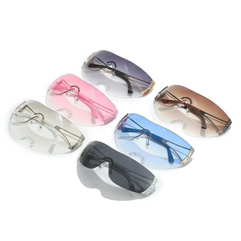 Stylish Frameless Shield Shades Sunglasses