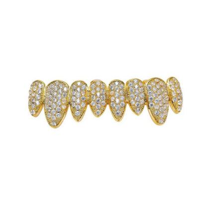 Moissanite Hip Hop Color 8-tooth Grillz