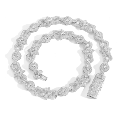 10mm Moissanite Creative Star Eye Cuban Chain