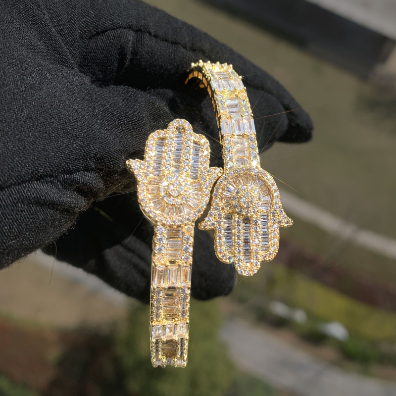 Moissanite Hip Hop Palm Bracelet