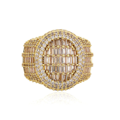 Moissanite Trendtide Trapezoid Square Diamond Close Set Disc Ring