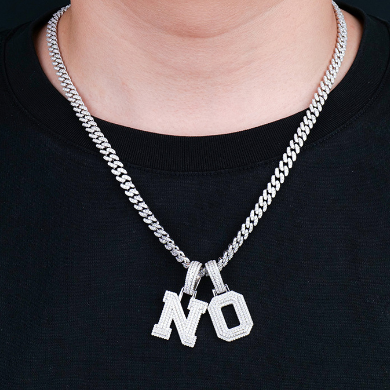 Moissanite Classic Letter Pendant