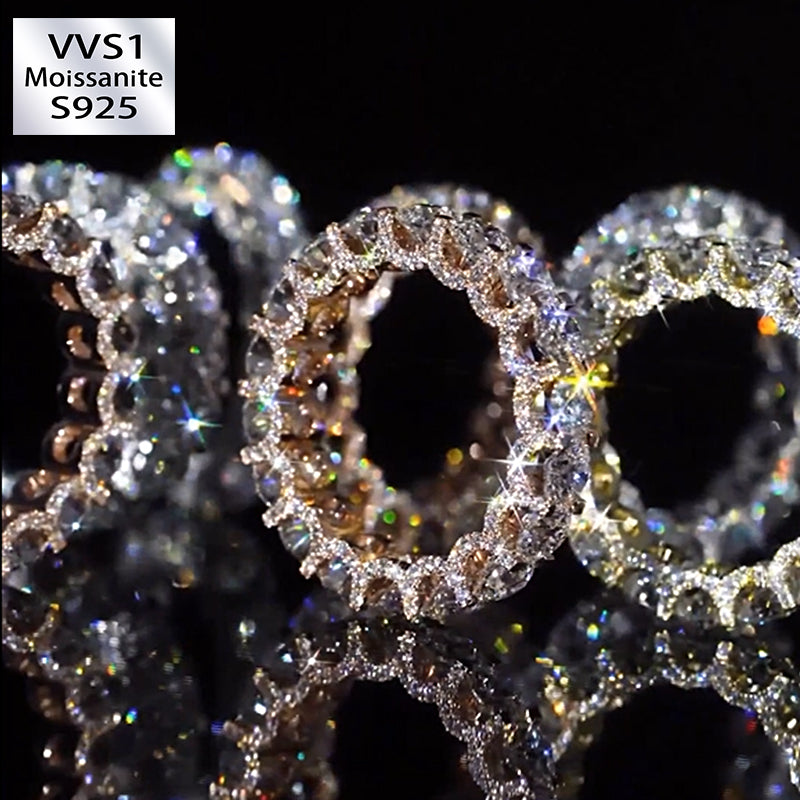 5mm Iced Out VVS1 Moissanite Eternity Ring