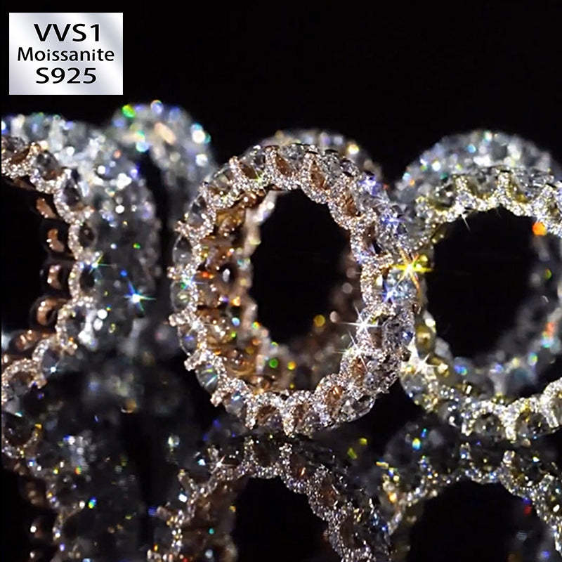 5mm Iced Out VVS1 Moissanite Eternity Ring