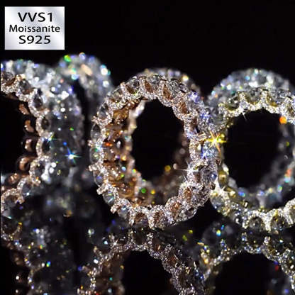 5mm Iced Out VVS1 Moissanite Eternity Ring
