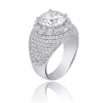 Moissanite Hip Hop Pigeon Egg Ring