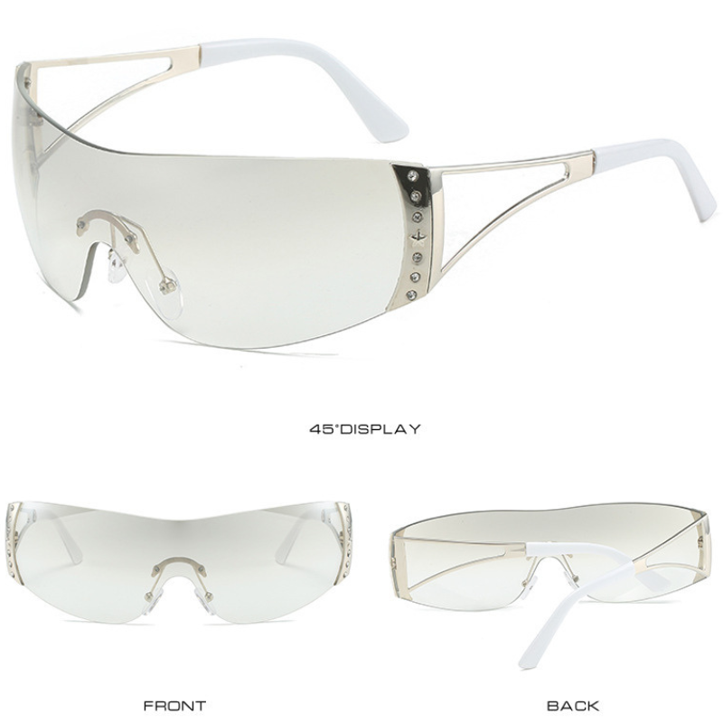Stylish Frameless Shield Shades Sunglasses
