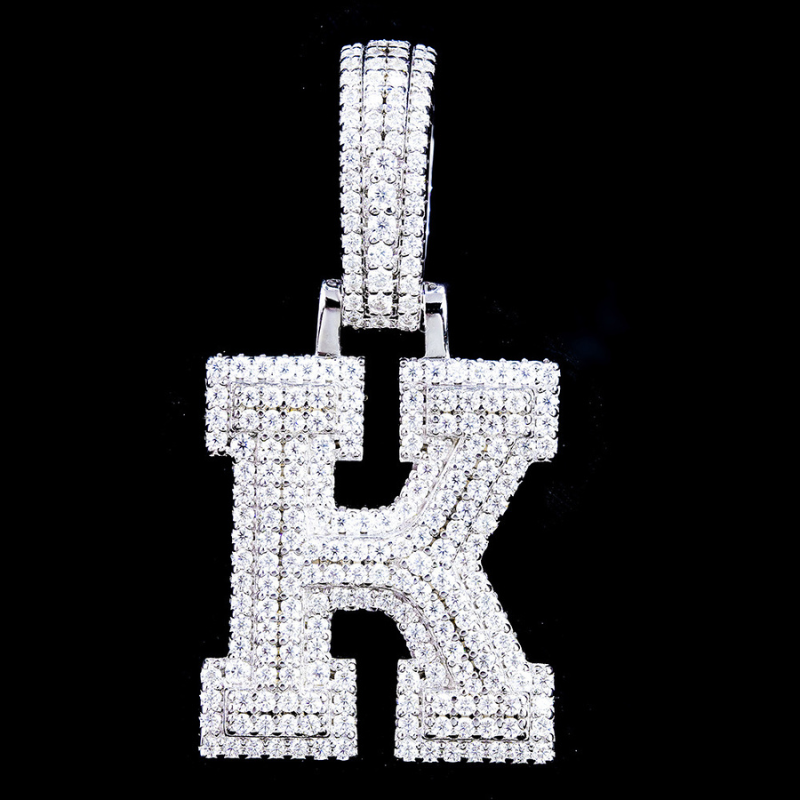 Moissanite Classic Letter Pendant