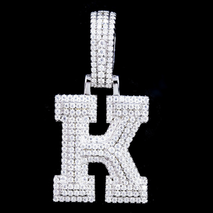 Moissanite Classic Letter Pendant