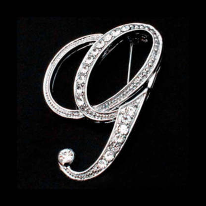 Moissanite Initial Letter Brooch – Sparkle with Style