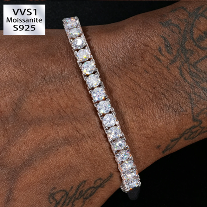 5mm Moissanite Tennis Chain Hip-Hop Bracelet