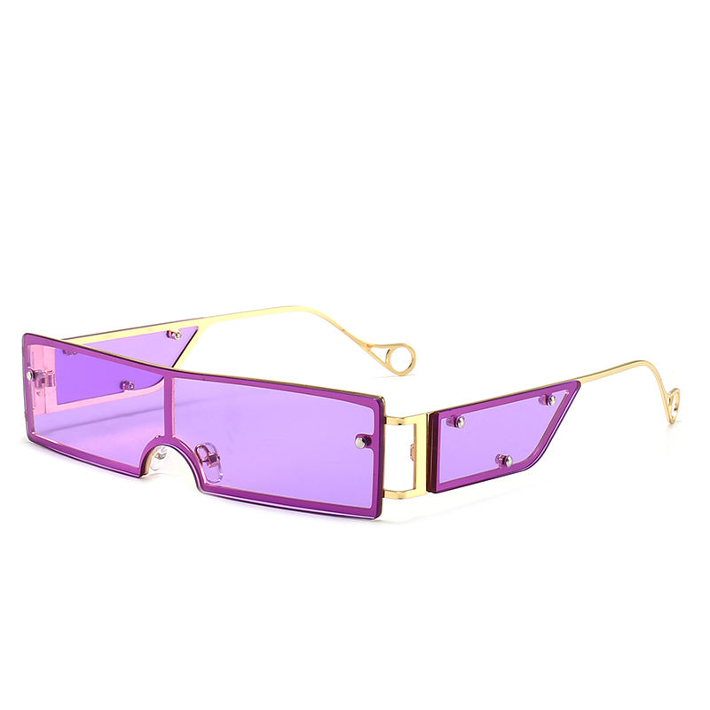 Fashionable Rectangular Rimless Sunglasses