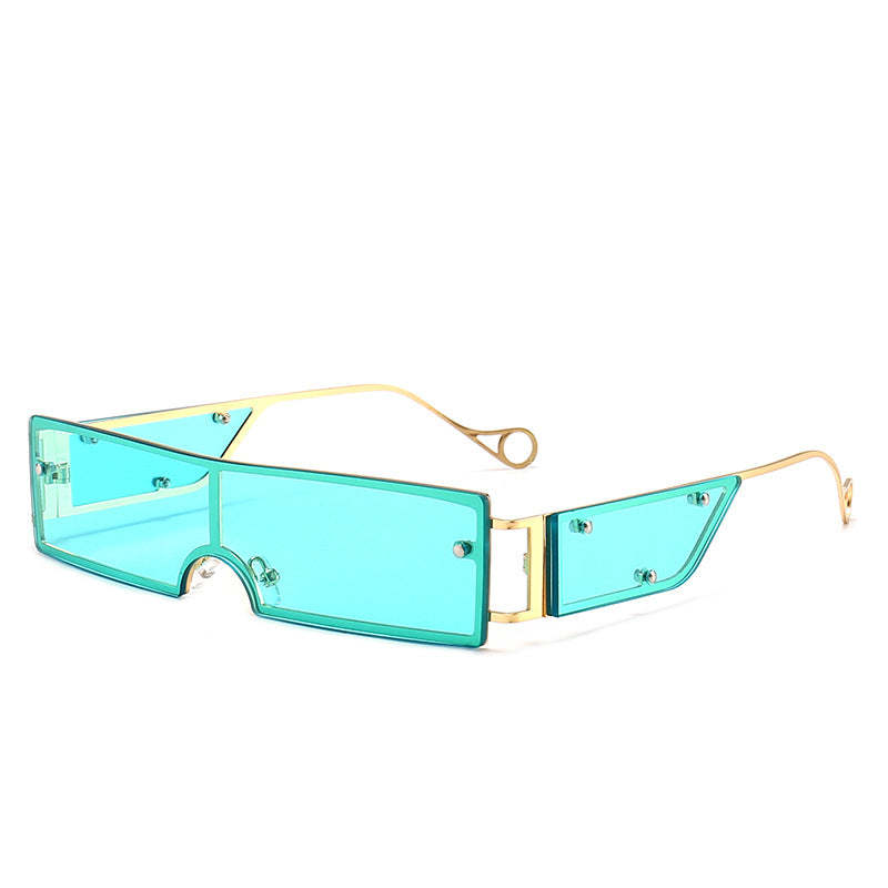 Fashionable Rectangular Rimless Sunglasses