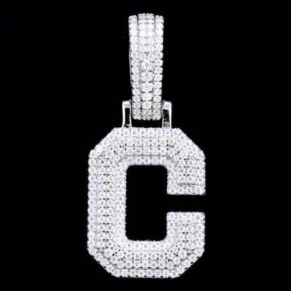 Moissanite Classic Letter Pendant