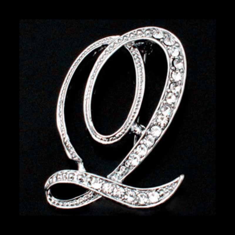 Moissanite Initial Letter Brooch – Sparkle with Style