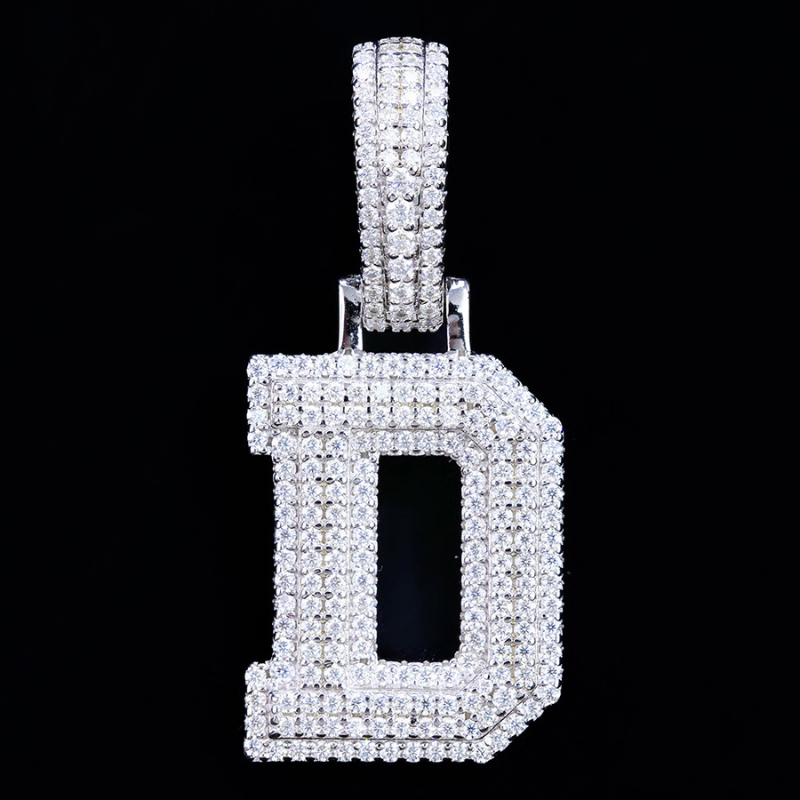 Moissanite Classic Letter Pendant