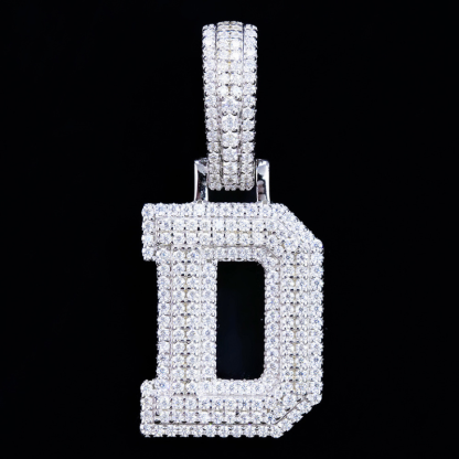 Moissanite Classic Letter Pendant