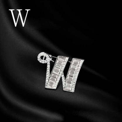 Moissanite Hip Hop Letter Brooch