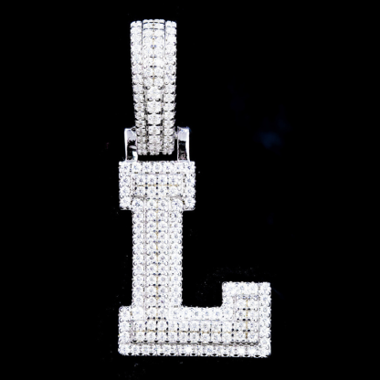 Moissanite Classic Letter Pendant