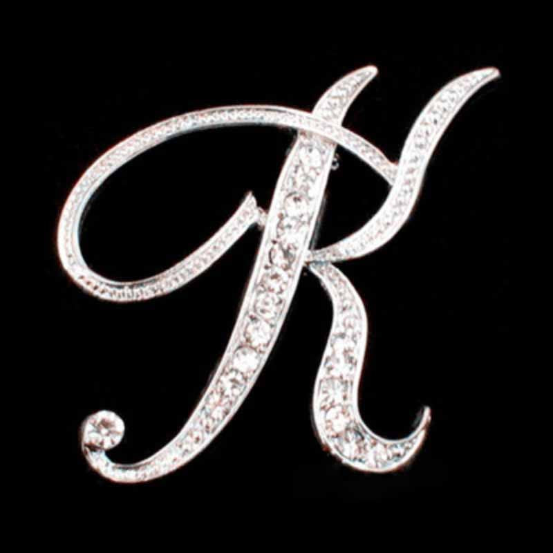 Moissanite Initial Letter Brooch – Sparkle with Style