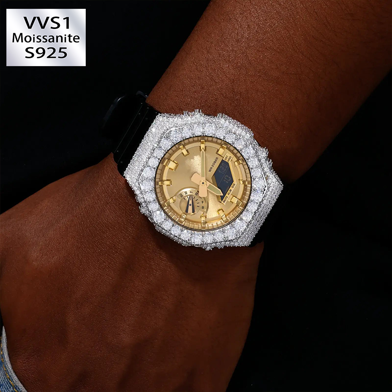 Moissanite Watch Case For GA2100GB-A1