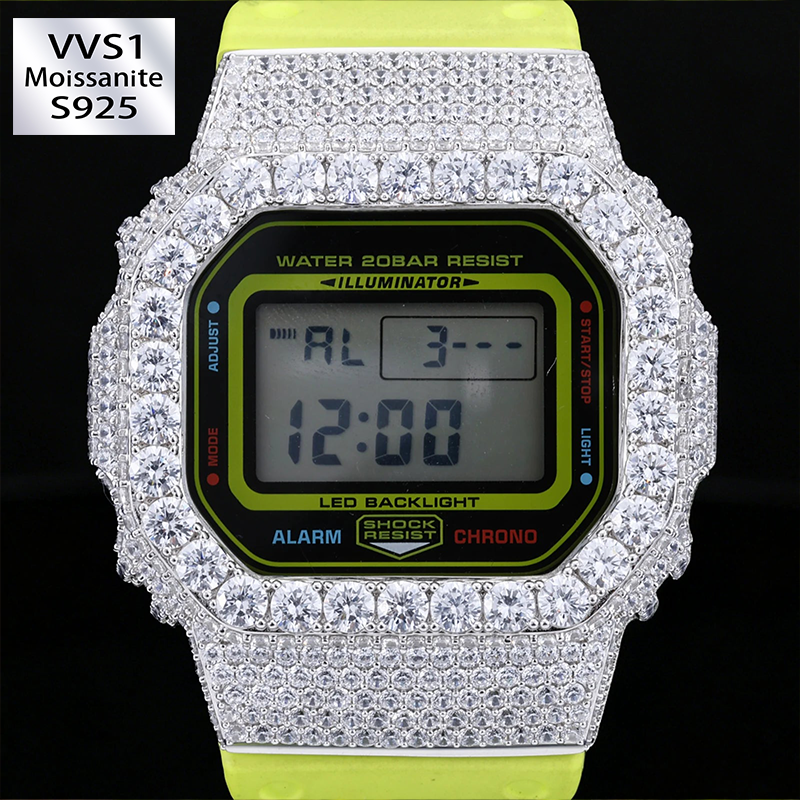 Moissanite Iced Out Hip Hop Bezle For DW5600BBR Watch