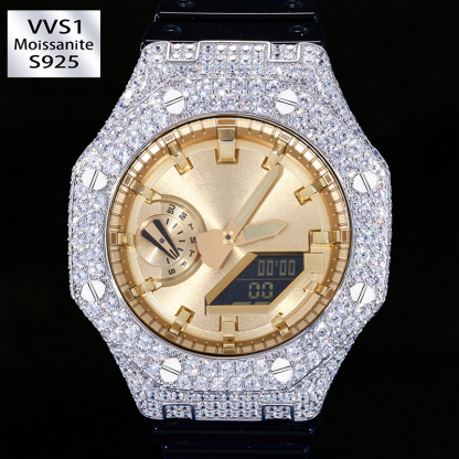Moissanite Iced Out  Bezel For GA2100GB-A1 Watch