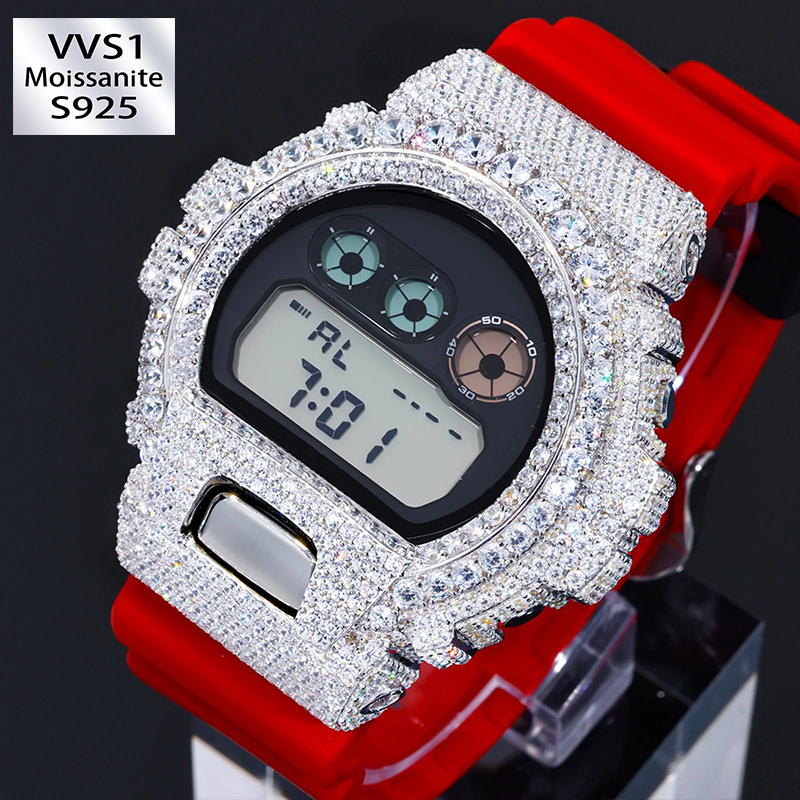 Iced Out Moissanite Shell DW6900RL-1AC