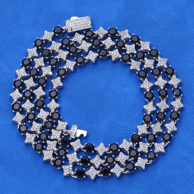 6mm Moissanite Hip Hop Star Chain