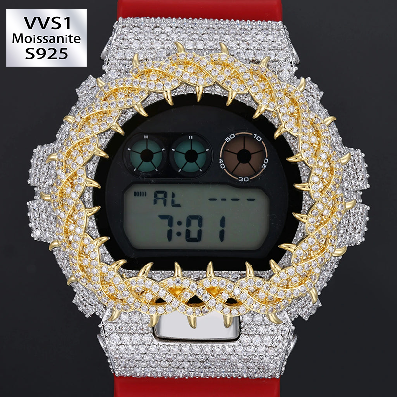 Moissanite Vine Thorns Watch Case for DW6900 SERIES