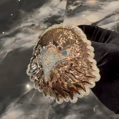 S925 Moissanite 3D Eagle Pendant