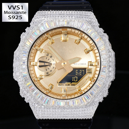 Full Baguette Moissanite Bust Down Bezel for GA2100