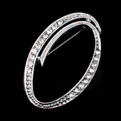 Moissanite Initial Letter Brooch – Sparkle with Style