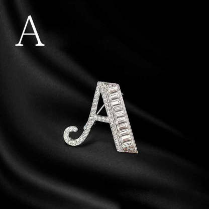 Moissanite Hip Hop Letter Brooch