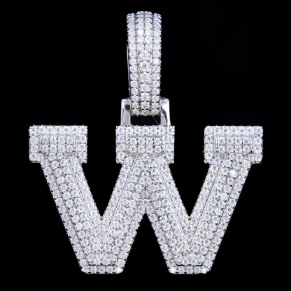 Moissanite Classic Letter Pendant