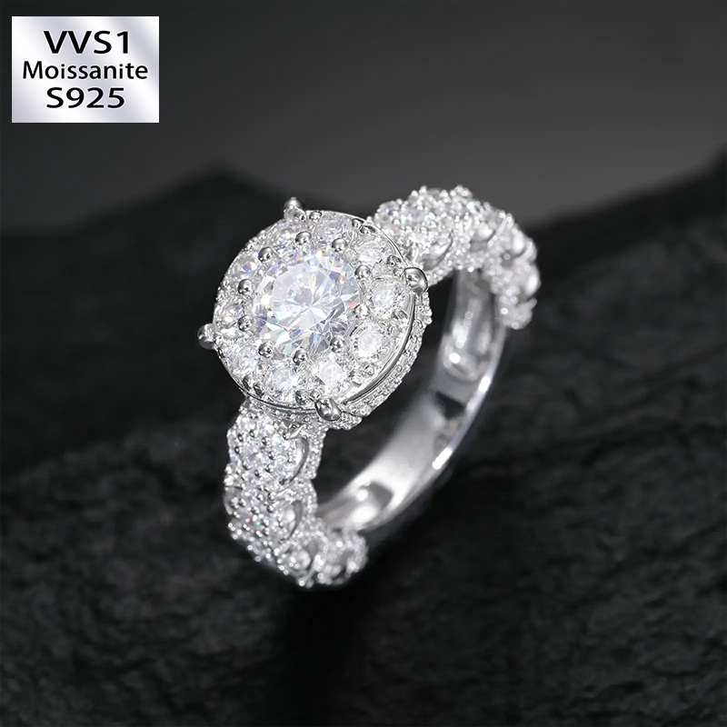 Moissanite Brilliant and Elegant Princess Ring