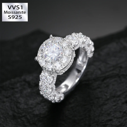 Moissanite Brilliant and Elegant Princess Ring