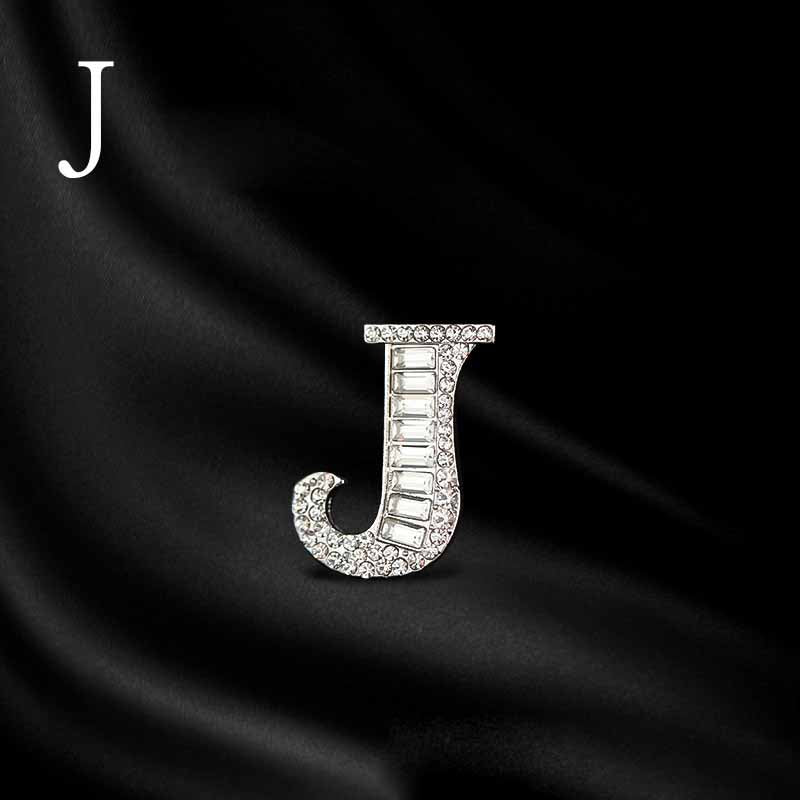 Moissanite Hip Hop Letter Brooch