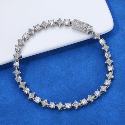 6mm Moissanite Hip Hop Star Chain