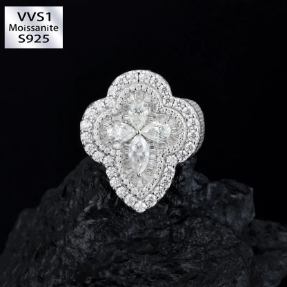 Moissanite Luxury Shaped Clovers Ring