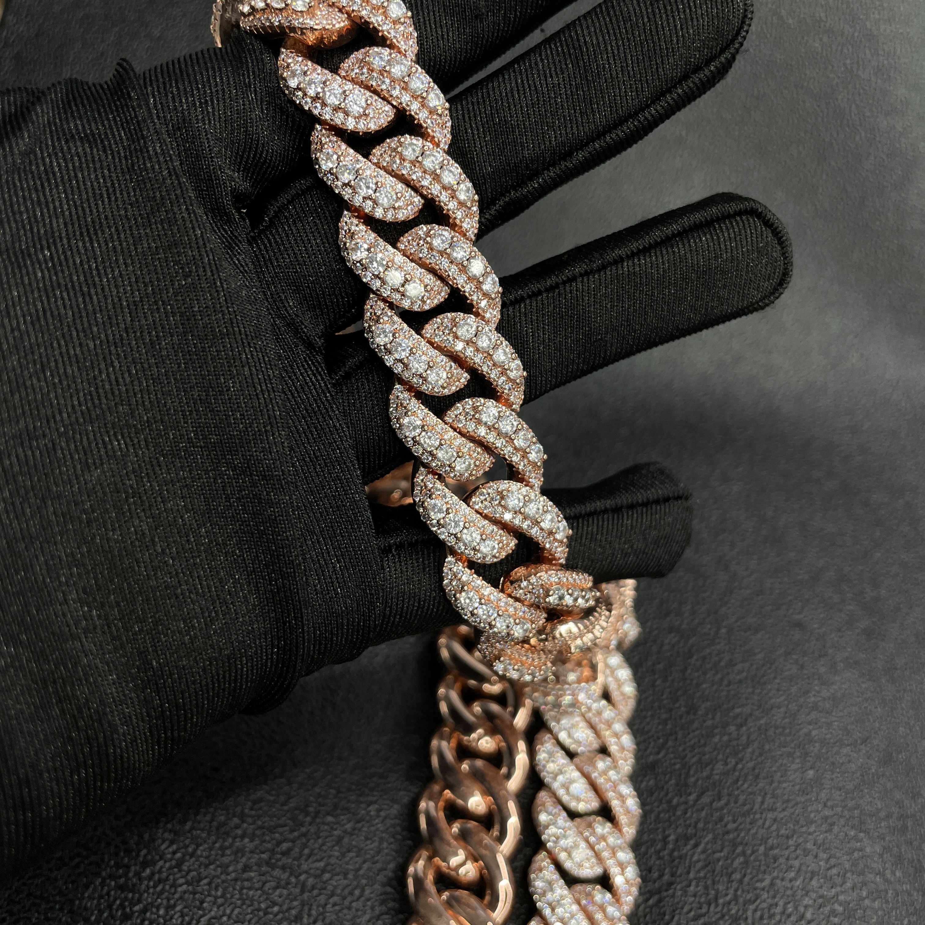 18mm Moissanite Hip-Hop Bubble Cuban Chain