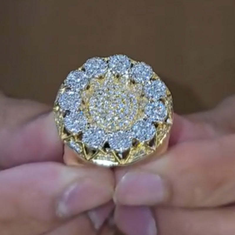 Premium Men's Moissanite Gold Ring
