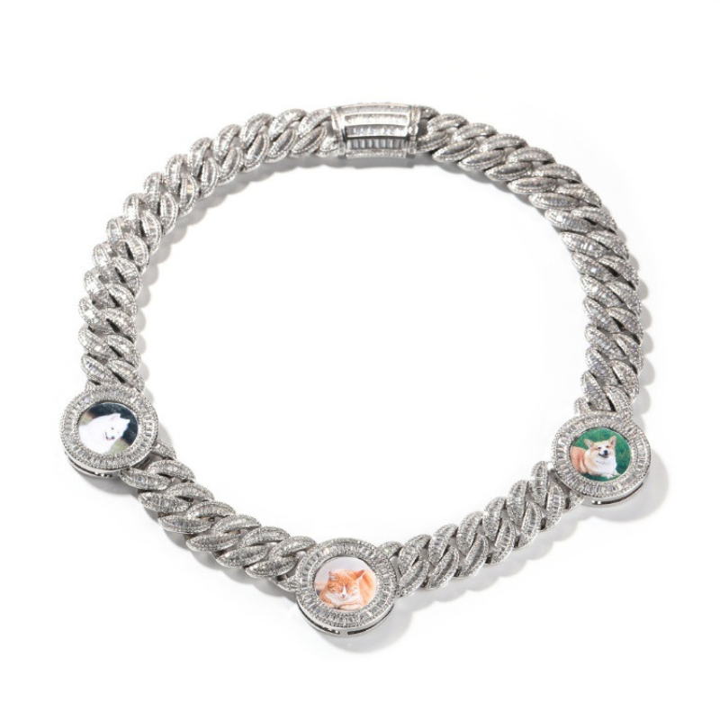 Moissanite Creative Customizable Photo Cuban Chain