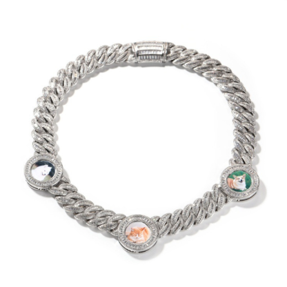 Moissanite Creative Customizable Photo Cuban Chain