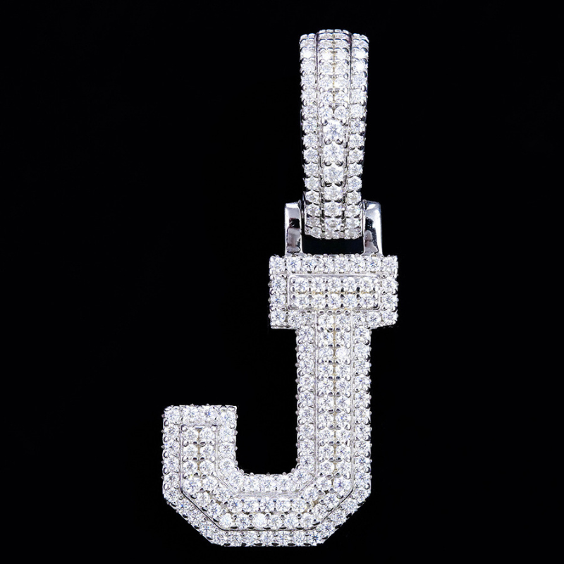 Moissanite Classic Letter Pendant