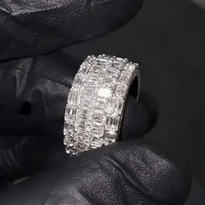 Moissanite Luxury Four-row Diamond Ring