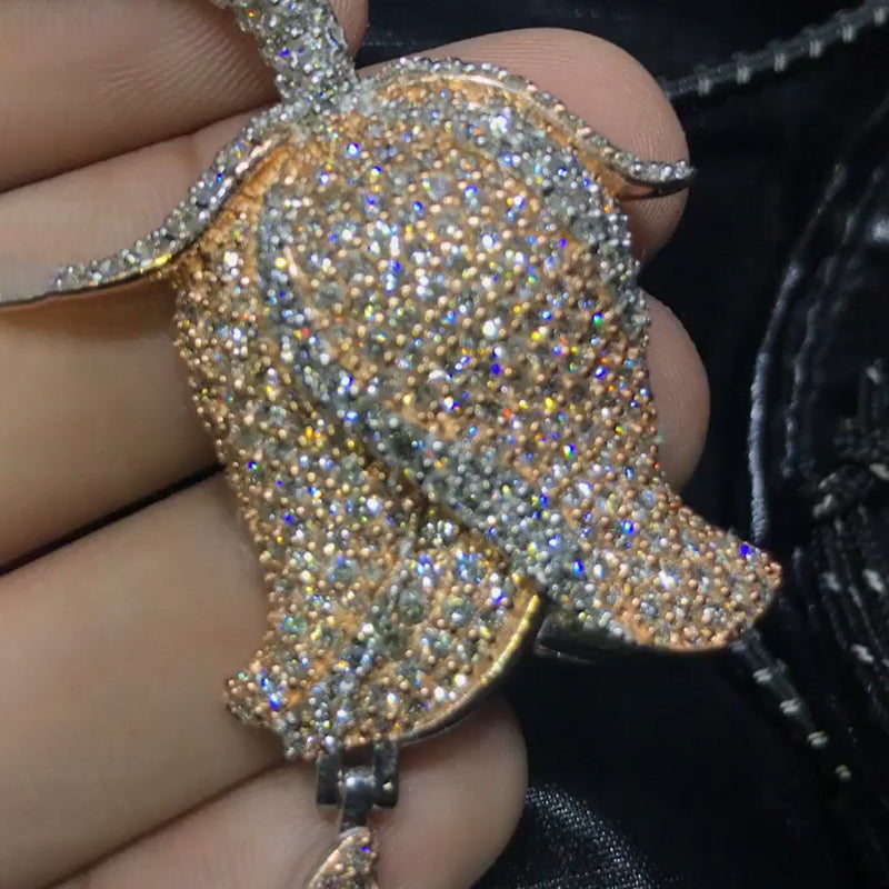 Moissanite Vivid Bouquet of Rose Pendant