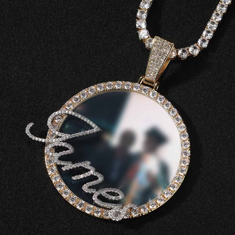 Moissanite Creative Customizable Letter Photo Pendant