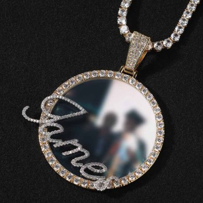 Moissanite Creative Customizable Letter Photo Pendant